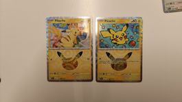 Pokemon 30th Anniversary 2x Pikachu 07/30 & 09/30