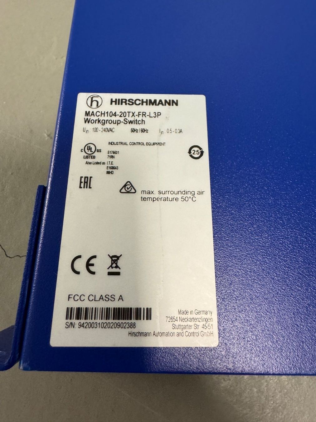 Modem & Router: Hirschmann MACH104-20TX-FR Switch - Top Zustand! – Usato da Dörflingen venduto da Struxure 6