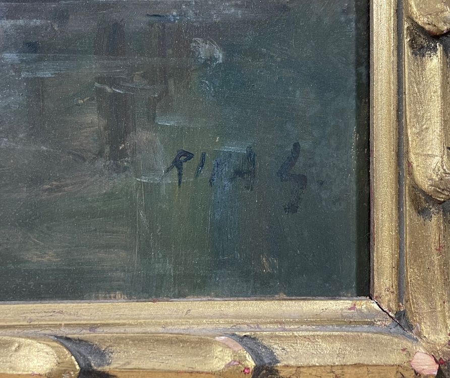 G. Riva (XIXXX) Venedig Szene grosses Gemälde Kaufen auf Ricardo