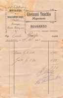 Giovanni Tenchio Roveredo GR Fattura macelleria 1908