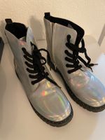 Trendy Silberne Boots Gr. 40,wenig getragen