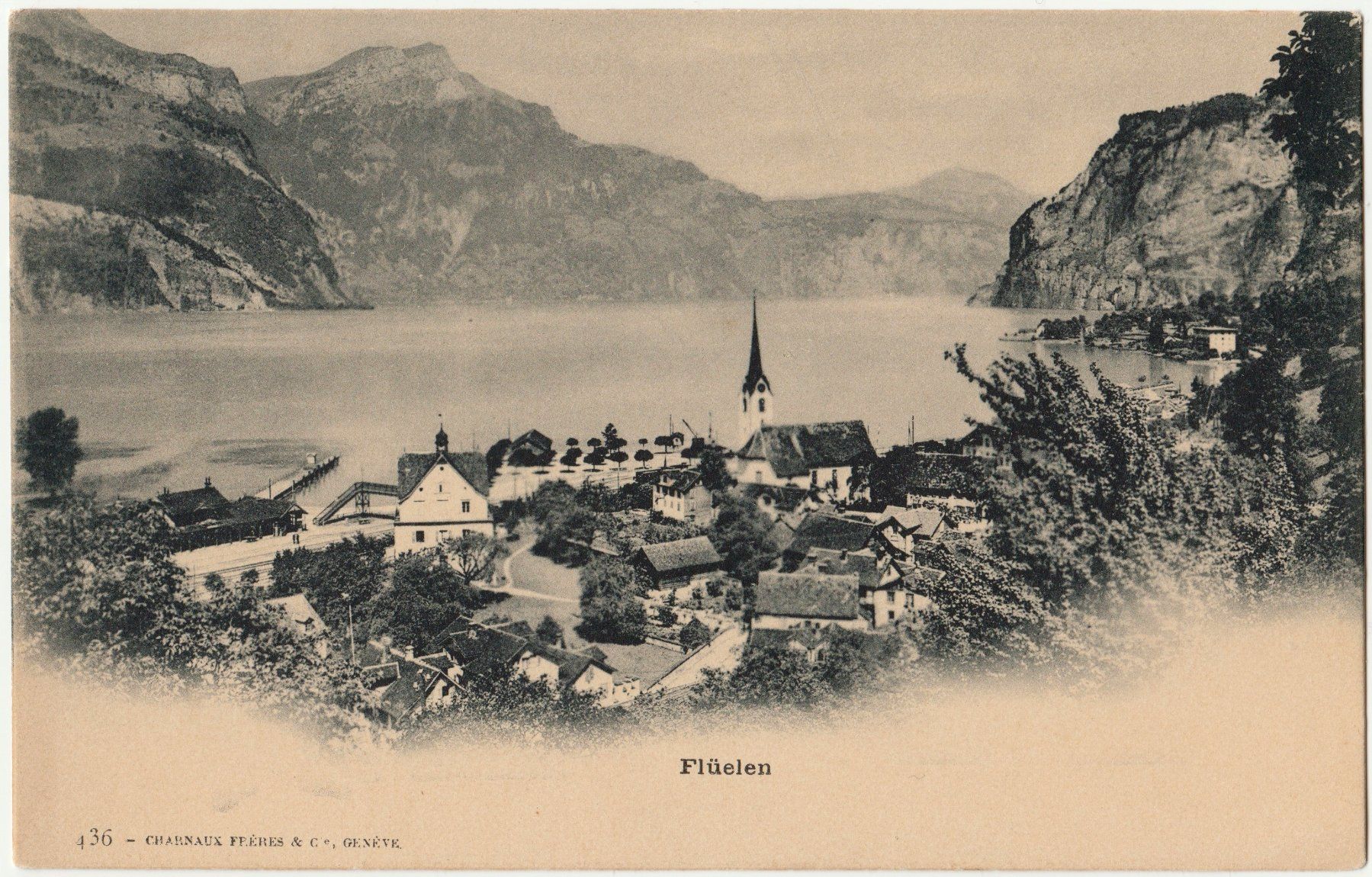 Cartoline postali: Flüelen - (1900) – Usato da Fällanden venduto da Blausegelfliege