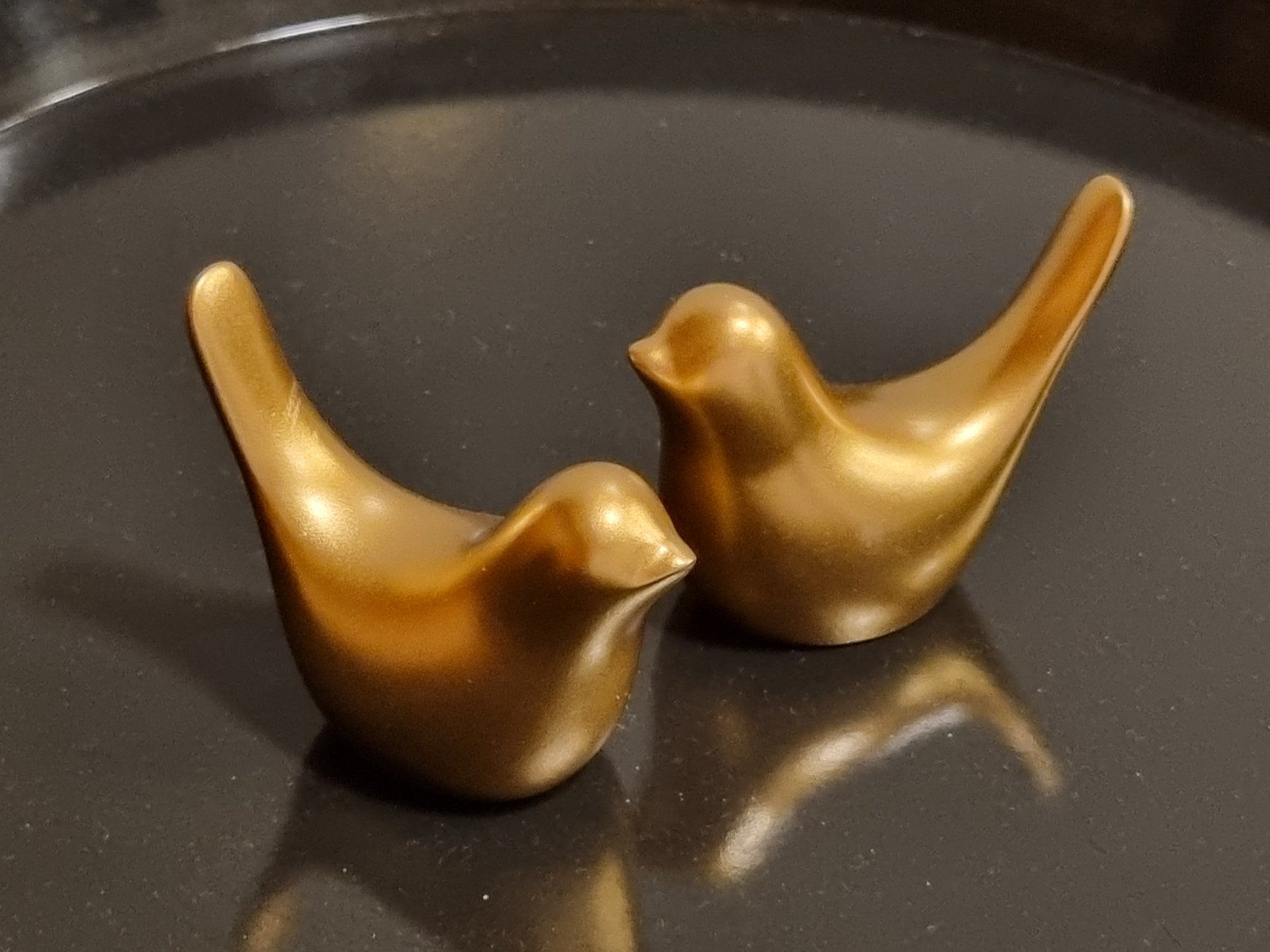 Statuette: 2 goldene Deko Vögel Figuren – Usato da Scharnachtal venduto da devin03 6