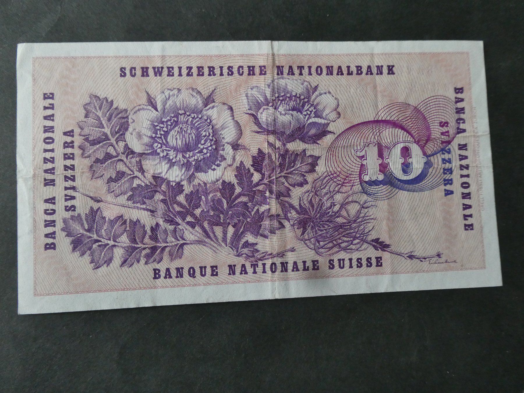 Banconote: Schweiz 1972, 10 Franken – Usato da Hinterforst venduto da Rohusri 1