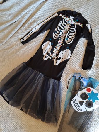 Halloween Kostüm Skelettbraut