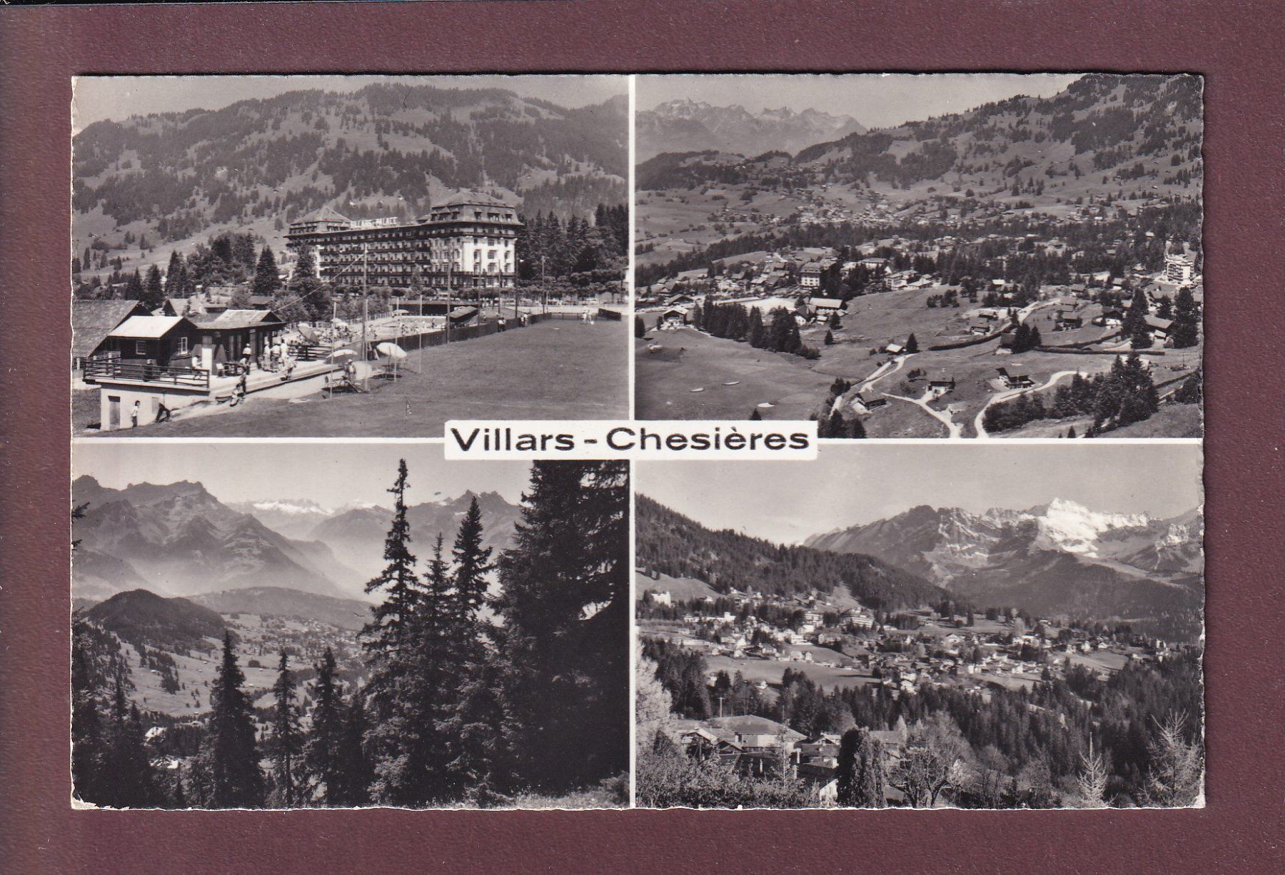 Cartoline postali: VILLARS-CHESIERES - 4 images – Usato da Pully venduto da nicecards