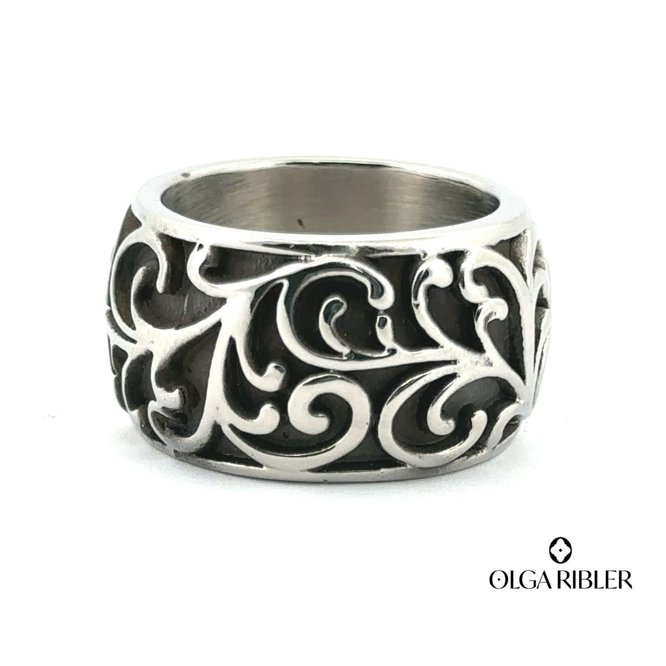 Olga Ribler Ringe: Edelstahl Statement Ring mit Perle Ringgrösse 57 – Neu (gemäss Beschreibung) aus Luzern von Schmuckoutlet 4