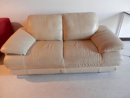 Sofa Leder beige