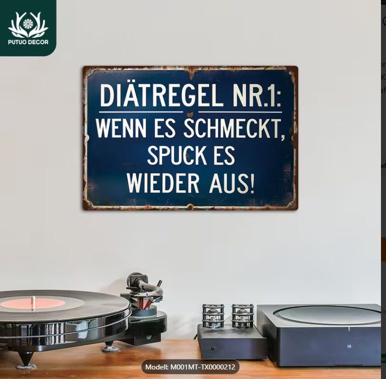 Schilder: Schild Diät Regel Nr. 1 – Neu und originalverpackt aus Gerlafingen von Tsuru 2