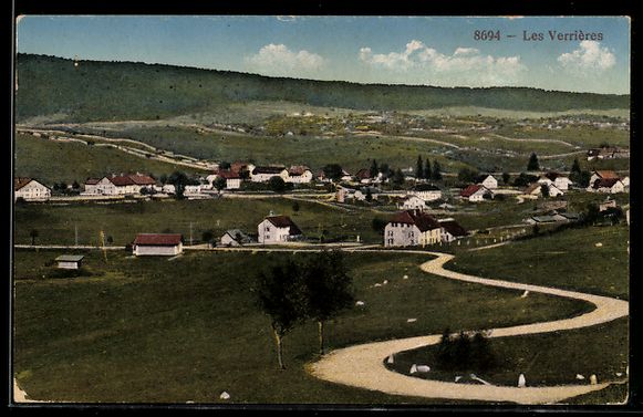 Cartoline postali: AK Les Verrières, Vue generale – Usato da Berlin venduto da bartko-reher