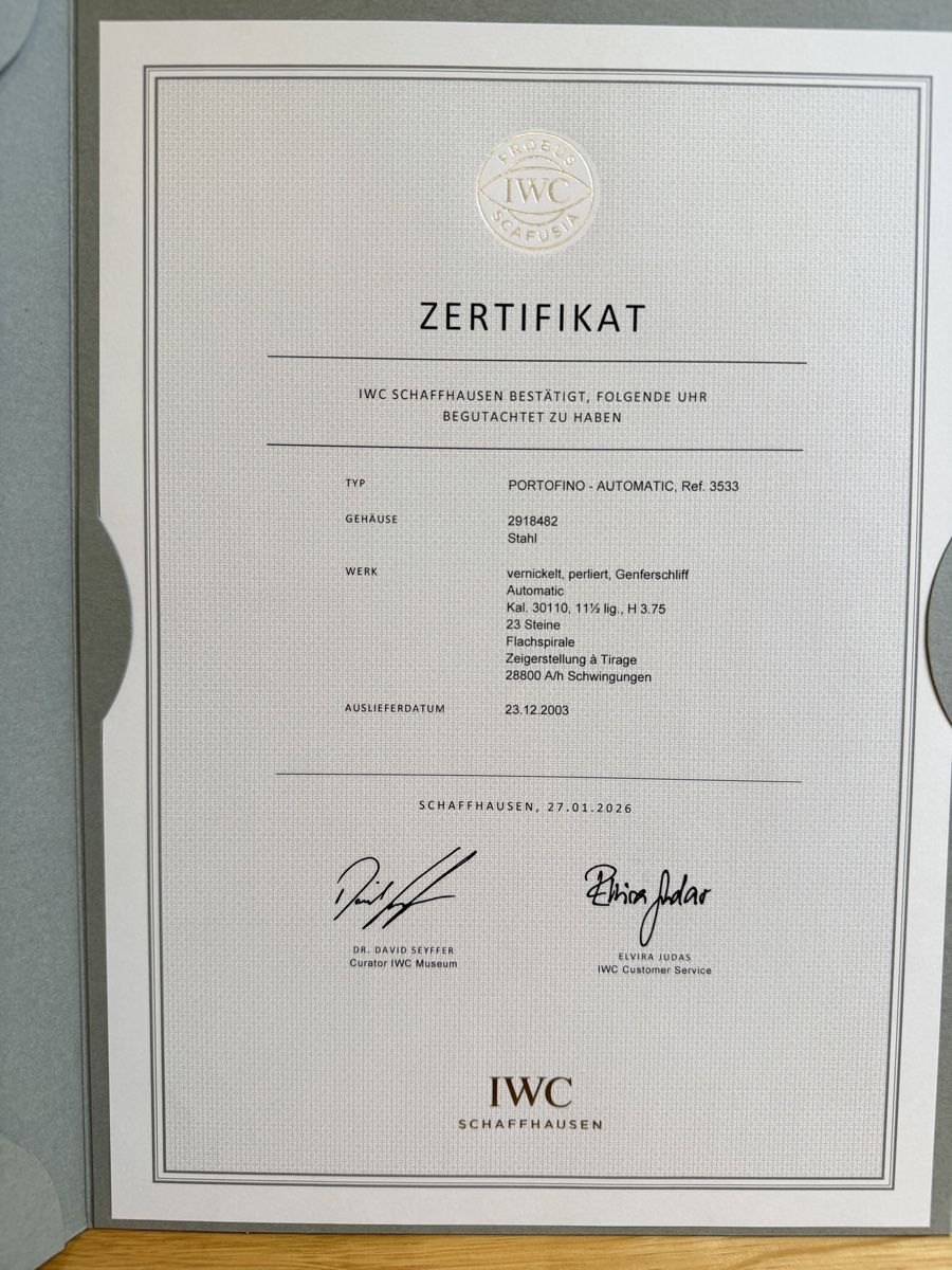 IWC Orologi: IWC Portofino Automatic, Stahl, Ref 3533 Uhr – Usato da Chur venduto da chiada 3