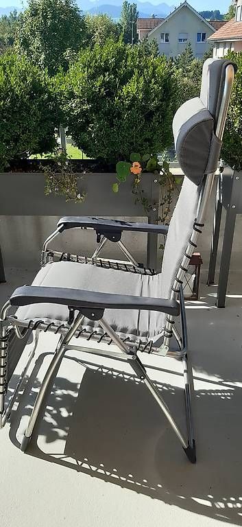 Fiam Chaises longues: Gartensessel-Liegestuhl, grau, extra gross – D'occasion à Abtwil SG par abtwiler 1