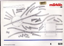 Neu OVP Märklin 0231 Gleisplanspiel K Gleis Kunststoffgleis