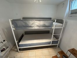 IKEA VITVAL Etagenbettgestell weiß/hellgrau 