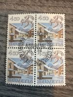 Original Briefmarken Helvetia 4.50, Viererblock, 1984!