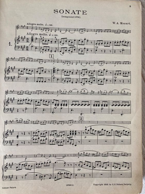 Livres: Mozart Sonaten für Klavier und Violine – D'occasion à Bünzen par margretsch 3