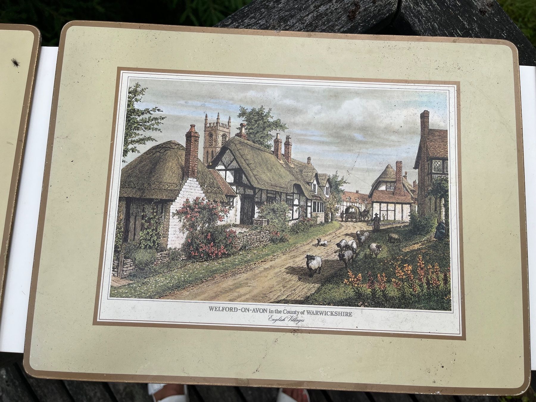Set di tavolo e panche: 3er Set Vintage Tischsets Yorkshire & Warwickshire – Usato da Mettendorf TG venduto da flyingfinn 2