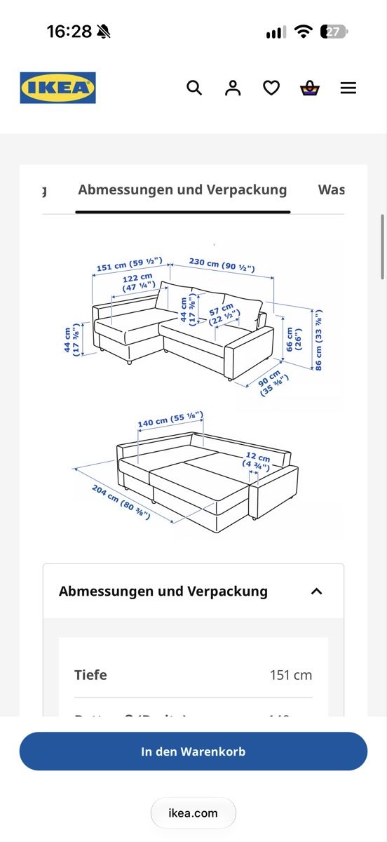 Ikea Divani: Dark Blue Grey L-Shaped Sleeping Sofa – Usato da Zürich venduto da Anastasiya_g 7