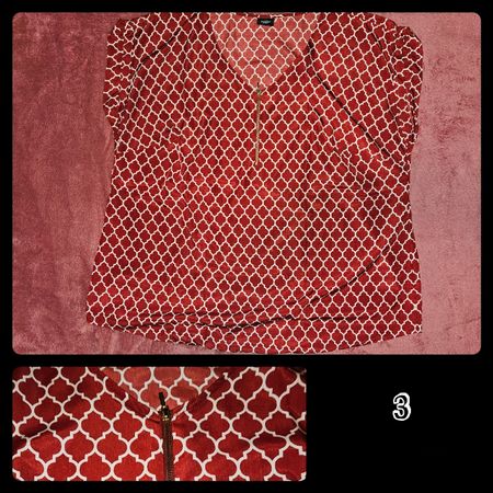 Shirt, rot-weiss, XL, NEU