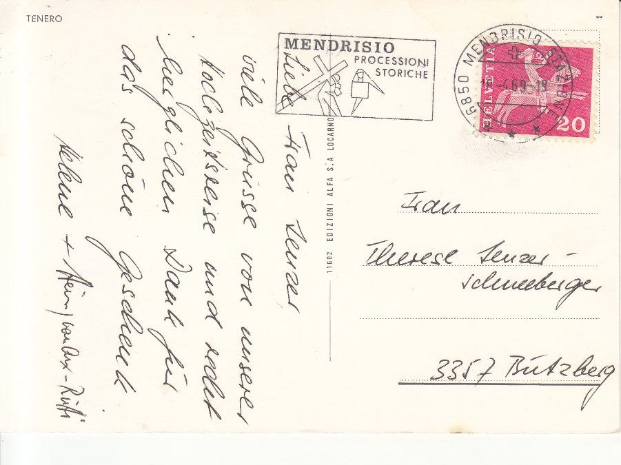 Cartes postales: Tenero 1969 – D'occasion à Bürglen TG par StampGraf 1