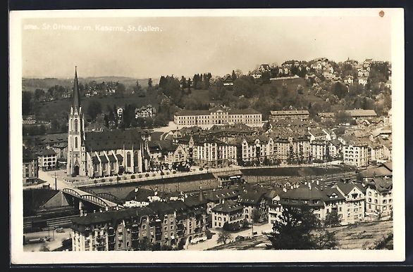 Ansichtskarten: St. Gallen, Ortsansicht mit St. Othmar u – Gebraucht aus Berlin von bartko-reher