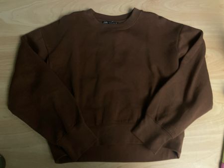 Zara Damen-Sweatshirt, Grösse S, Braun
