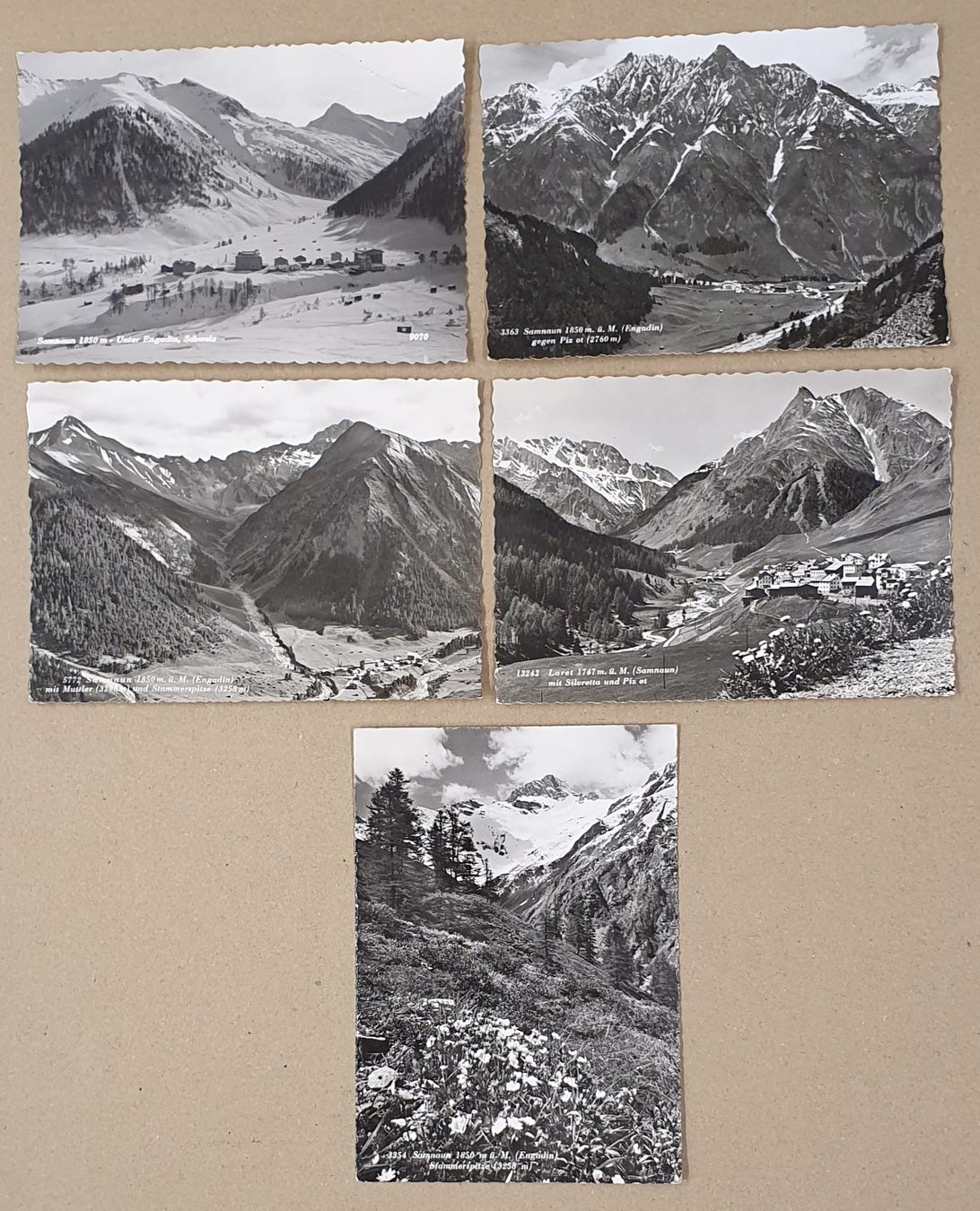 Ansichtskarten: 5 Ansichtskarten Samnaun 1959 – Gebraucht aus Kreuzlingen von Rschweiz1