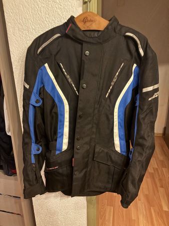 iXS Motorradjacke Textil Gr. XL, schwarz/blau, mit Thermofut