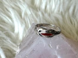 Ring Silber 925 mit rotem Stein
