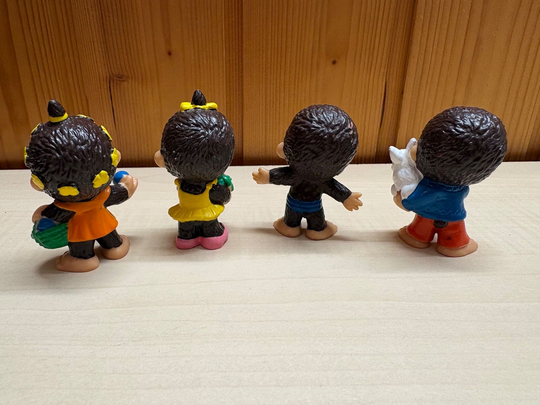 Bullyland Statuette: 4 Bully Monchichi, Vintage Figuren, 1982 – Usato da Rümligen venduto da Sibill 1