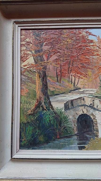 Dipinti: Gaston Robert Peitrequin Paysage d'automne – Usato da Farvagny-le-Grand venduto da LaCaverne 4