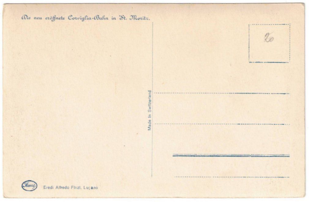 Cartes postales: St. Moritz - Standseilbahn Corviglia – D'occasion à Binningen par Mountainrider 1