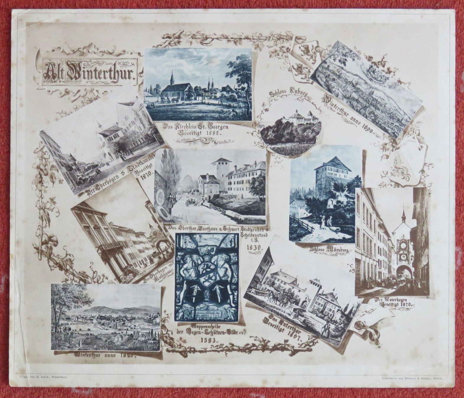Poster & Bilder: Mappe Eidg. Schützenfest Winterthur 1895, mit 9 Bildern – Gebraucht aus Kreuzlingen von Koi4 4