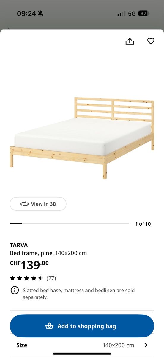 Letti: IKEA Bed + Mattress. GOOD CONDITION!! – Nuovo (secondo la descrizione) da Zürich venduto da jak_lqj2 4