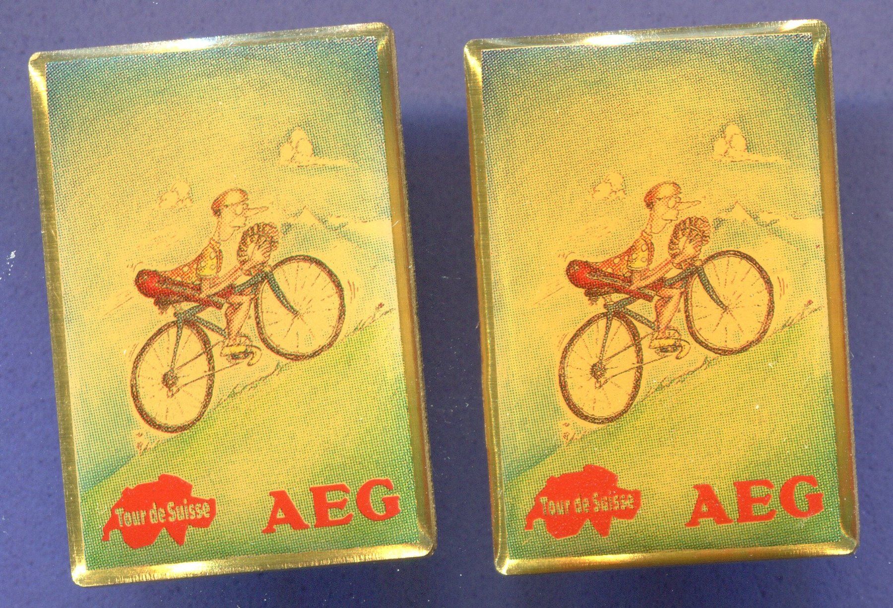 Placchette & Badge: 2 Pins  Tour de Suisse  AEG – Usato da Winterthur venduto da Sammleroase