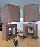 2 lampes de chevet marrons bon états  neuves