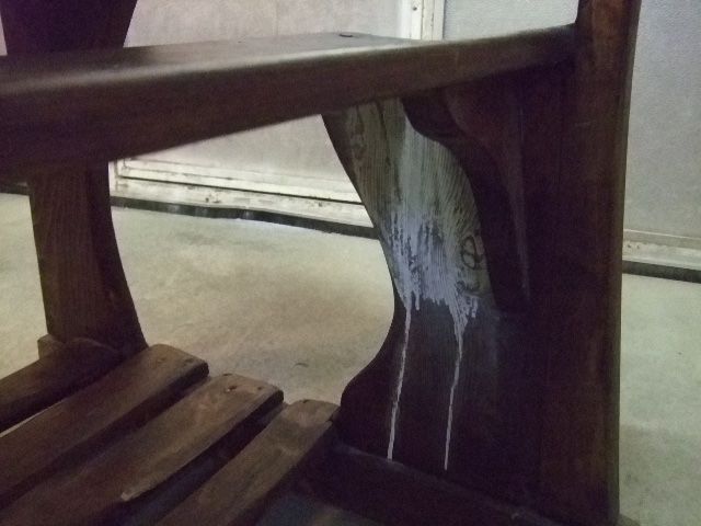 Bänke: banc d'écolier ancien, Valaisan. – Gebraucht aus saillon von Lamateur 5
