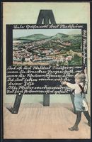 Schultafel-AK Bad Nauheim, Ortsansicht m