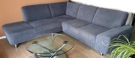 Ecksofa grau 240x220 cm Stoffbezug gebraucht