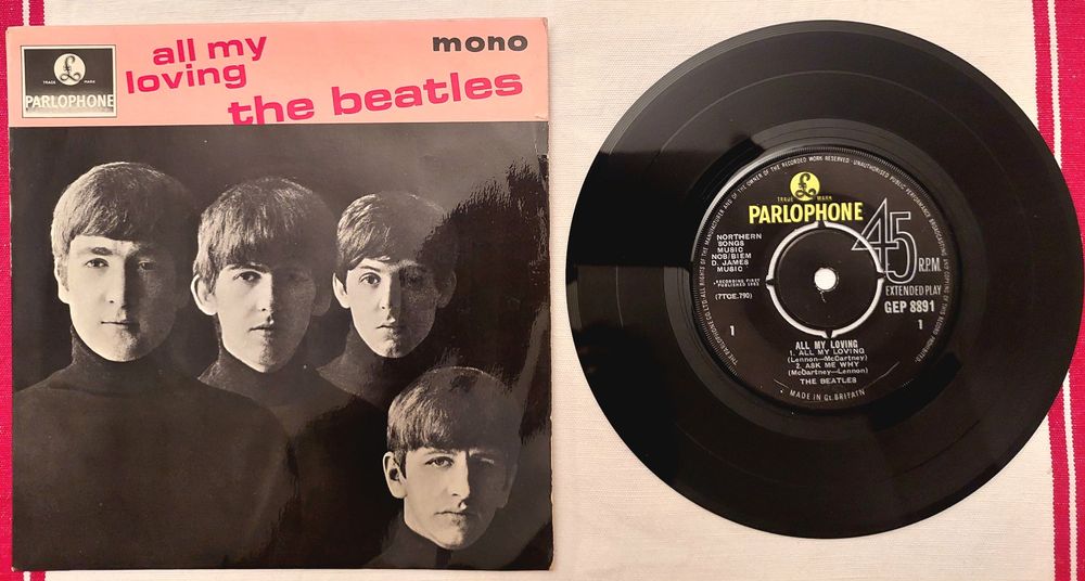 The Beatles / All My Loving UK盤7\"EP The Beatles – All My Loving – Vinyl (Red labels, 7