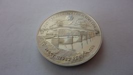 Silbermünze aus Russland : 3 Rubel Sibirische Eisenbahn 1994