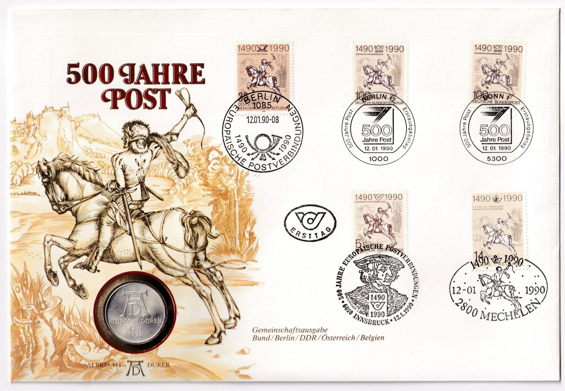 Alle Münzen: Münzbrief Deutschland 5 Mark 1971 – Gebraucht aus Neuchâtel von karlpierrino