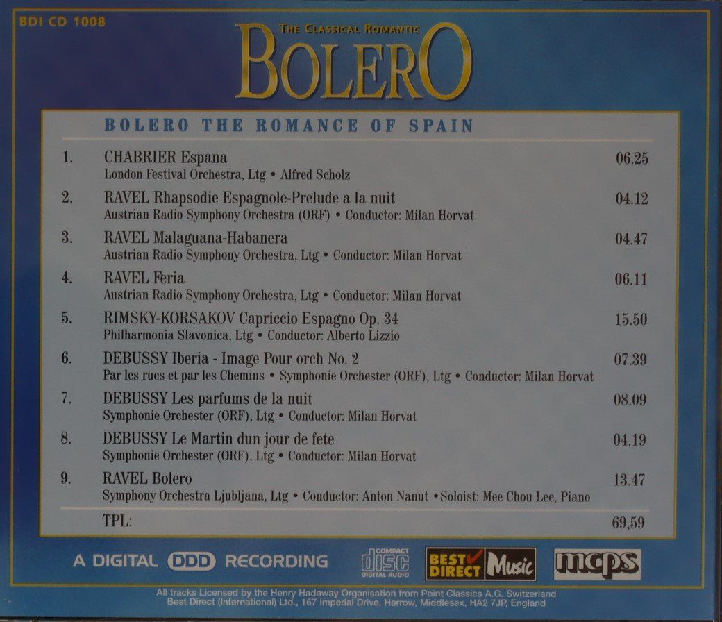 CD: Various - The Classical Romantic Bolero – Usato da Luzern venduto da CONTENTI 2
