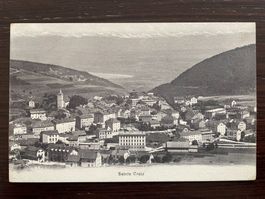 SAINTE-CROIX / STE-CROIX Ortsansicht, Baustelle, 1909