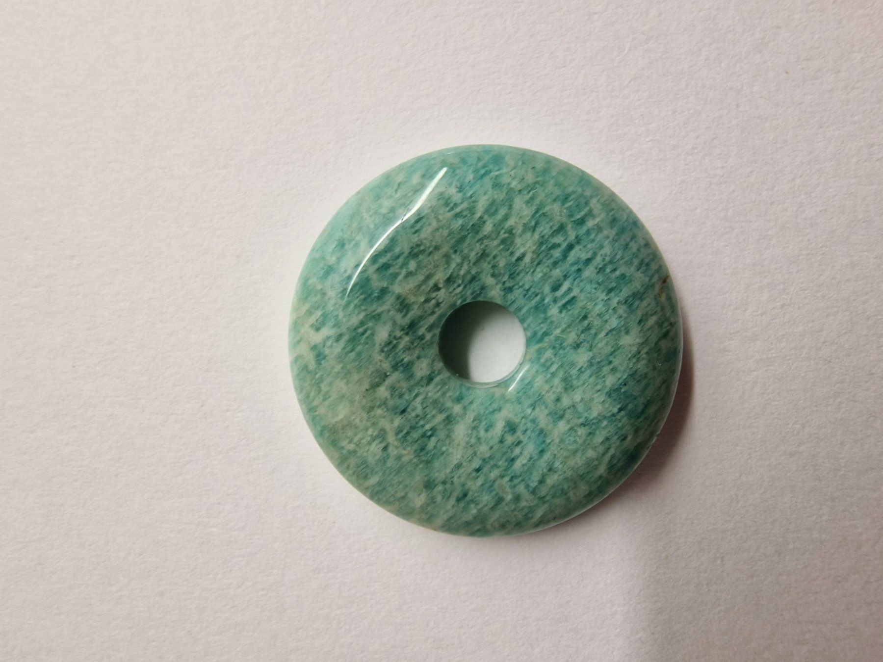 Minerali & Pietre curative: Amazonit Donut Pi-Scheibe Edelstein Anhänger, gratis Versand – Nuovo (secondo la descrizione) da Baar venduto da romesds88 1