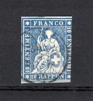 1854 - 62  Sitzende helvetia  N ° 23  ????  voir Photos
