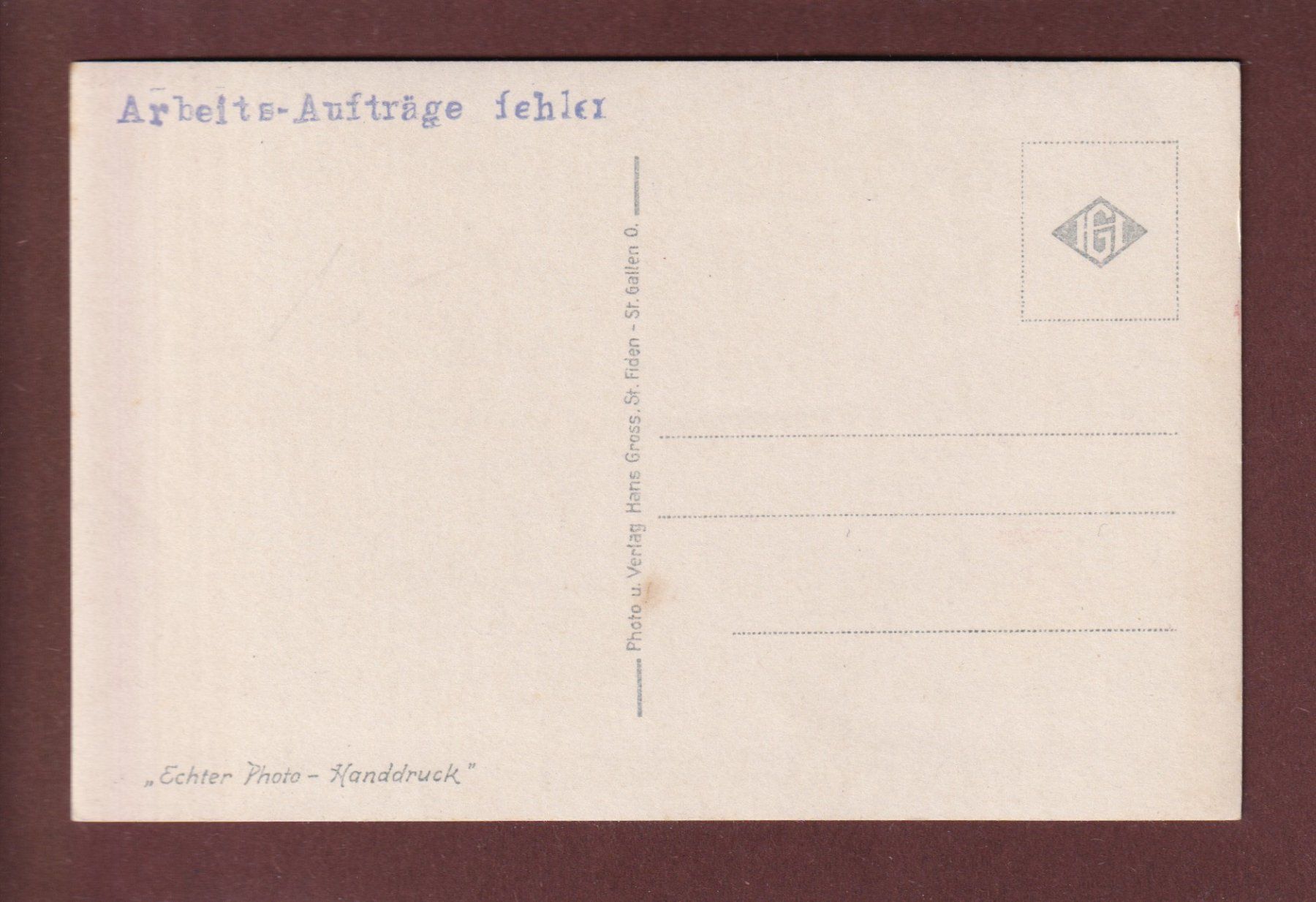 Cartoline postali: ST. GALLEN - Blinden-Heim - Mattenflechterei – Usato da Pully venduto da nicecards 1