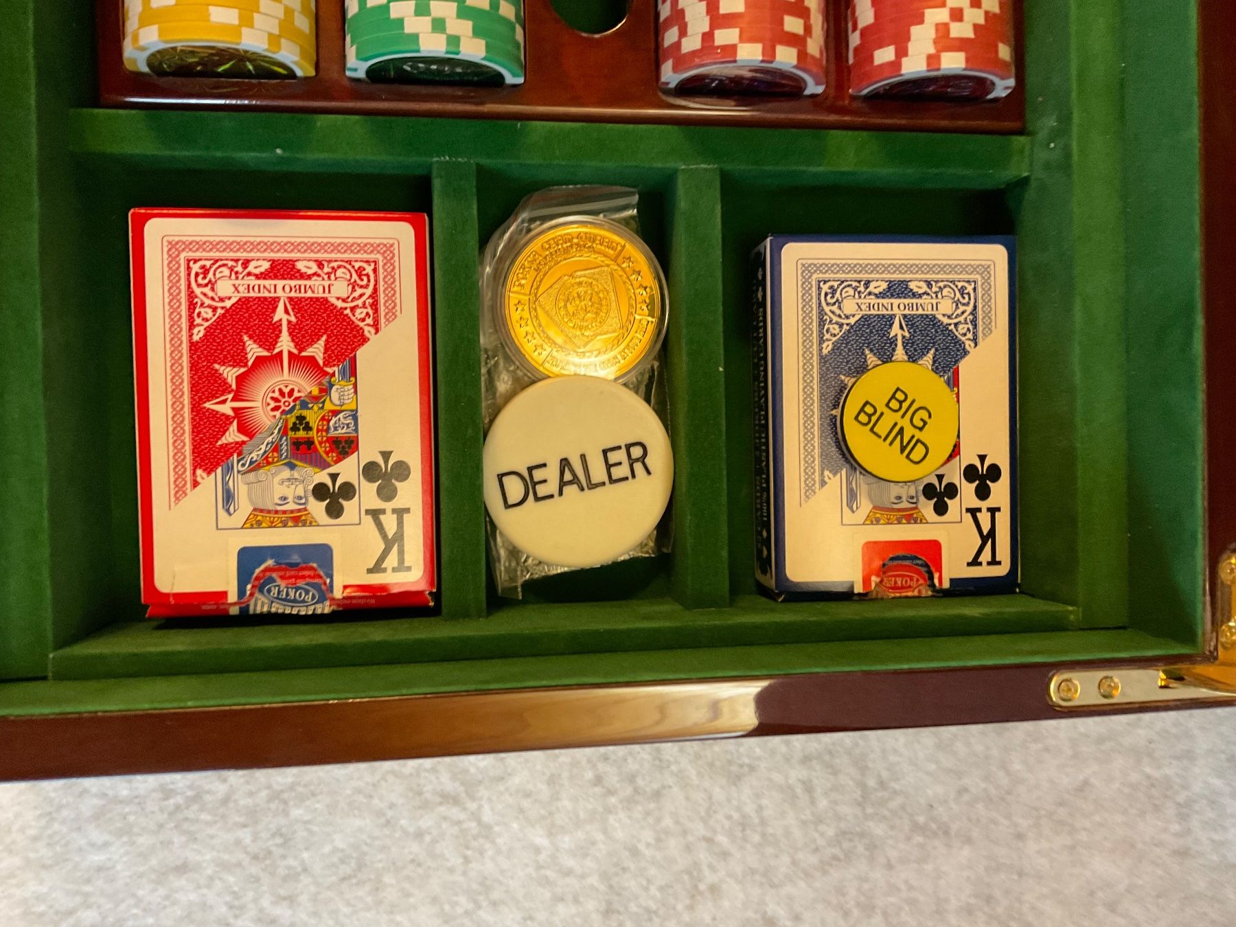 Giochi: Luxus Poker-Set in Holzbox – Nuovo (secondo la descrizione) da Gunzgen venduto da GerhardAerni 6