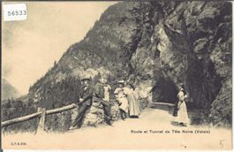 Route et Tunnel de la Tete-Noire - animee