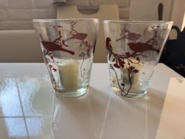 2 windlichter mit Vogelmotiv Neuware Dekoration Kerzenhalter